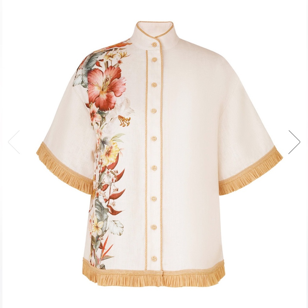 ZIMMERMANN TOP IN 100% LINEN SIZE Small AU1 or US 4-6